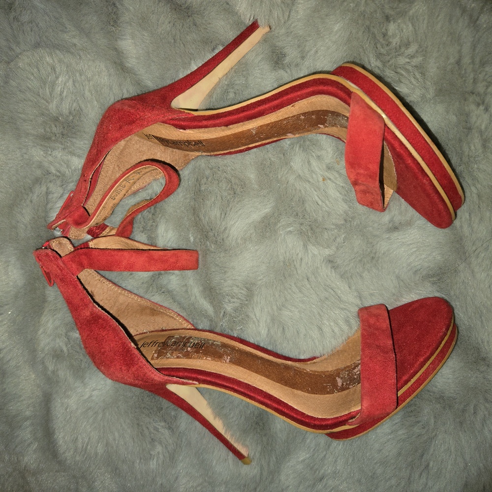 Jeffrey Campell SIZE 9 REDsuede Leather Strappy Heels